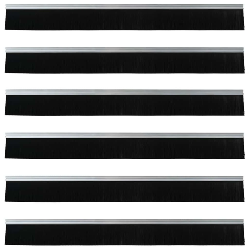 vidaXL Pašlīpojošas durvju birstes 6 pcs Sudraba 100 cm