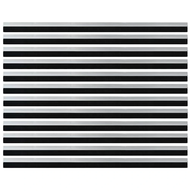 vidaXL Pašlīpojošas durvju birstes 12 pcs Sudraba 100 cm