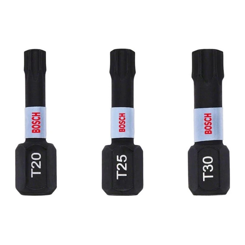 Skrūvgrieža uzg.T20-25-30 3 gab.- Impact, L 25