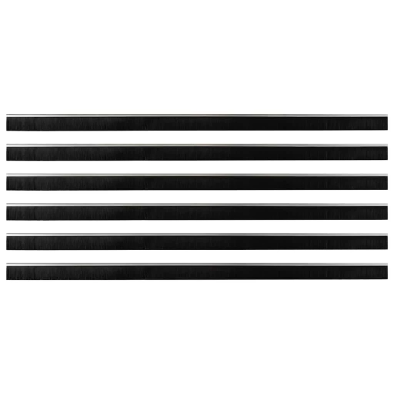 vidaXL Pašlīpojošas durvju birstes 6 pcs Sudraba 100 cm