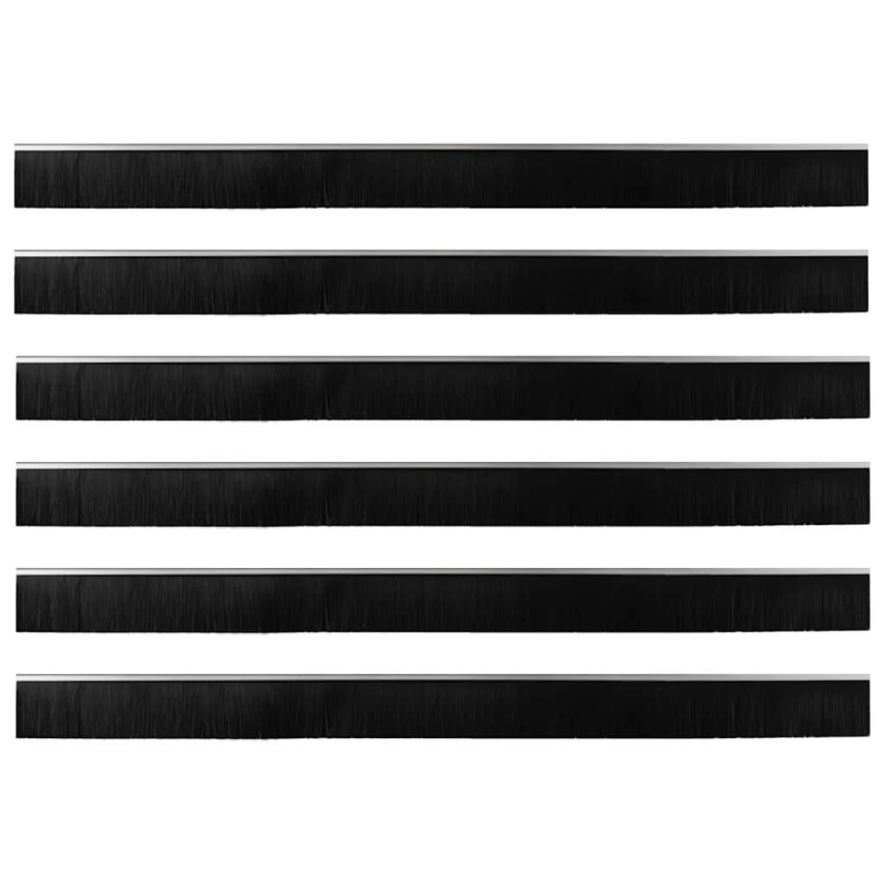 vidaXL Pašlīpojošas durvju birstes 6 pcs Sudraba 100 cm