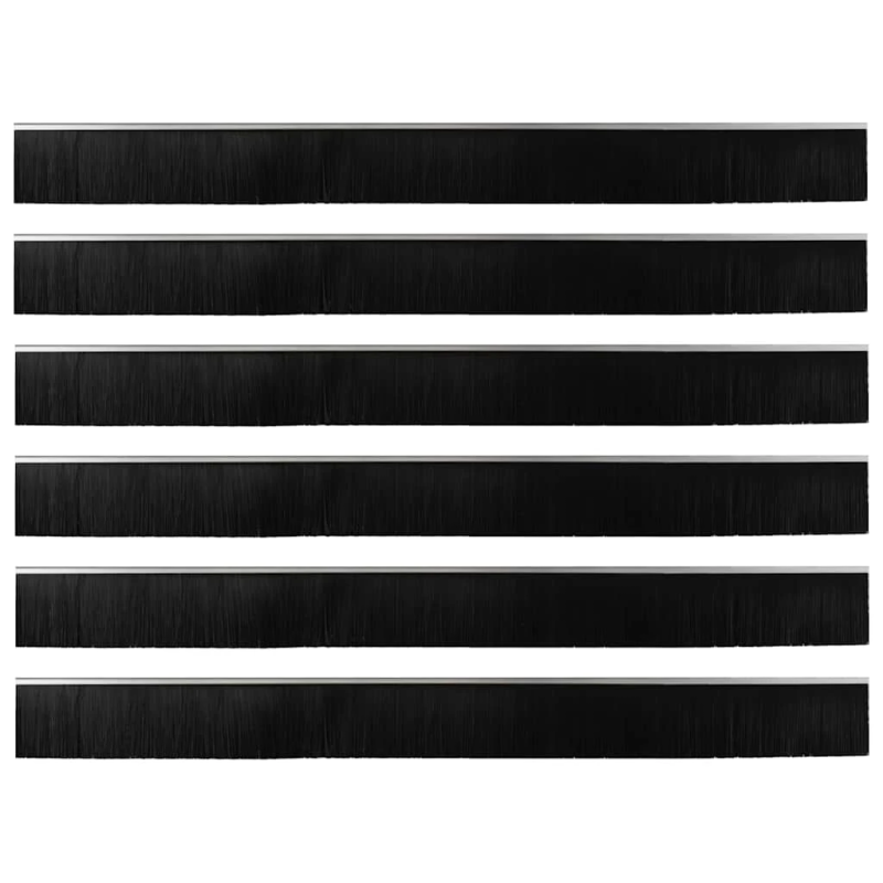 vidaXL Pašlīpojošas durvju birstes 6 pcs Sudraba 100 cm