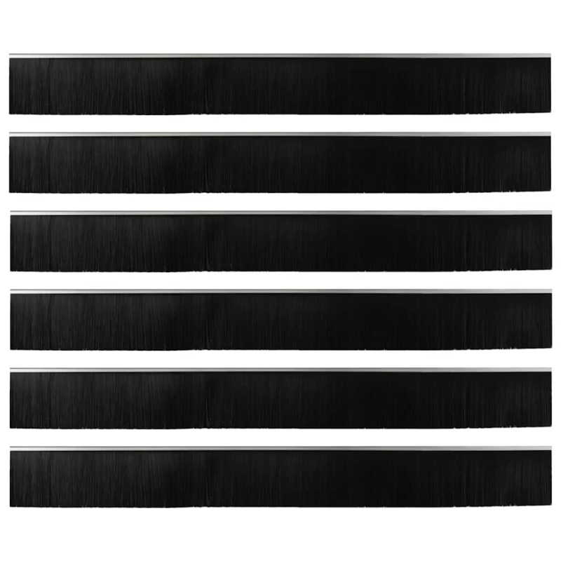 vidaXL Pašlīpojošas durvju birstes 6 pcs Sudraba 100 cm