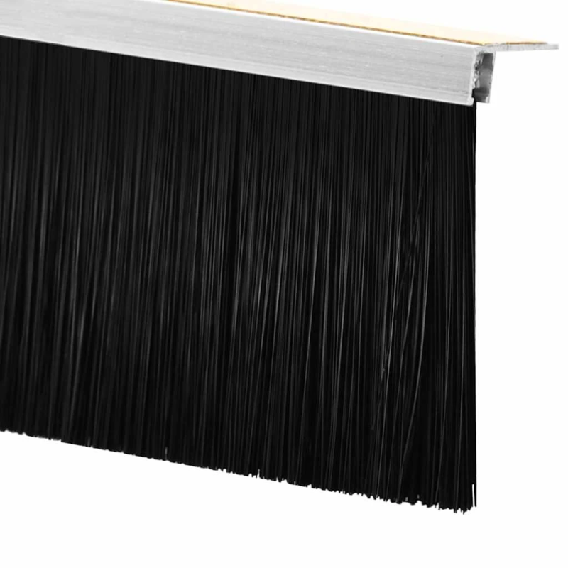 vidaXL Pašlīpojošas durvju birstes 12 pcs Sudraba 100 cm