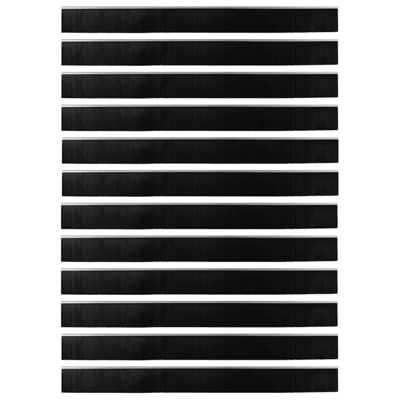 vidaXL Pašlīpojošas durvju birstes 12 pcs Sudraba 100 cm