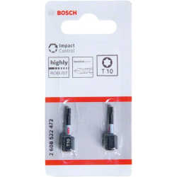 Uzgaļi skrūvēšanas t10 bosch 25mm 2vnt