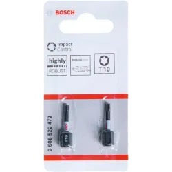 Uzgaļi skrūvēšanas t10 bosch 25mm 2vnt