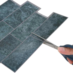 vidaXL Metro flīze 20 pcs Zils zaļš 29 x 21 cm Poliuretāns un PET