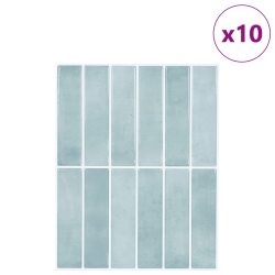 vidaXL Taisnstūra flīze 10 pcs Pelēki zaļa 29 x 23 x 0,08 cm