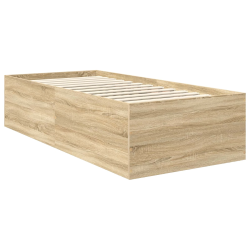 vidaXL Gultas rāmis Sonoma ozols 90 x 200 cm Inženierijas koks