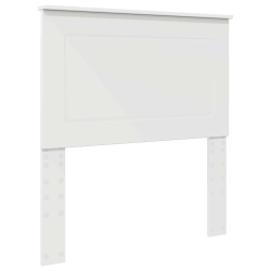 vidaXL Gultas rāmis ar atvilktni Balts 75 x 190 cm Inženieru koks