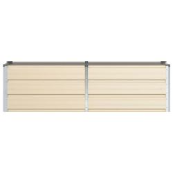vidaXL Puķu kaste Krēms 160 x 40 x 45 cm Tērauds
