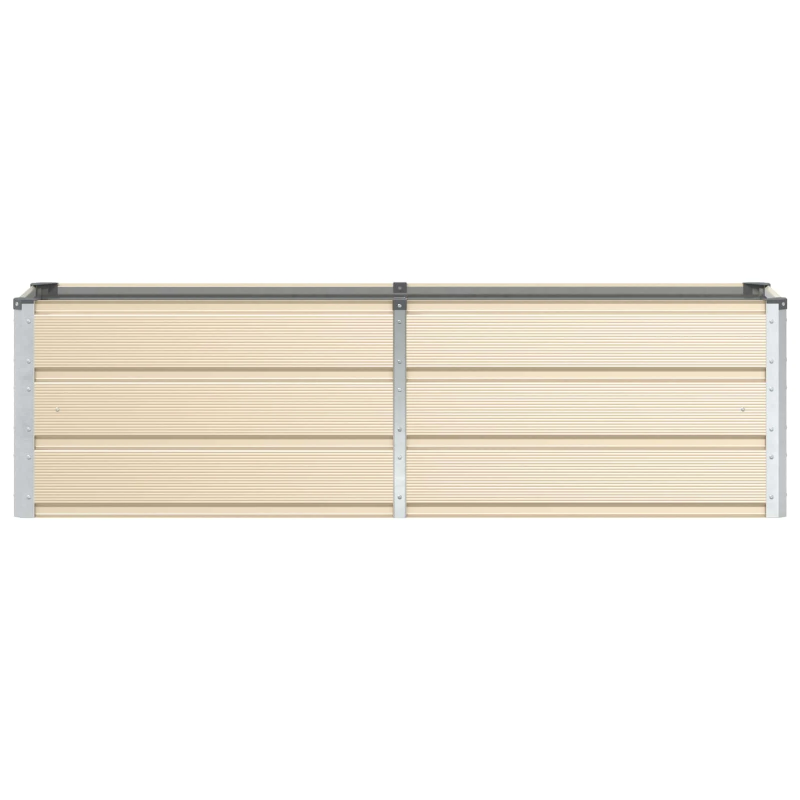 vidaXL Puķu kaste Krēms 160 x 40 x 45 cm Tērauds