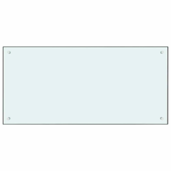 vidaXL Virtuves aizsargpanelis 2 pcs Balts 100 x 50 cm rūdīts stikls