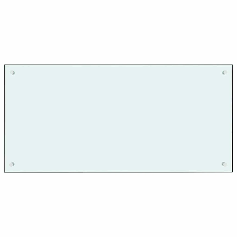 vidaXL Virtuves aizsargpanelis 2 pcs Balts 100 x 50 cm rūdīts stikls