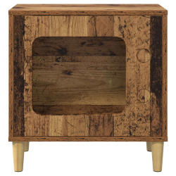 vidaXL Kaķu māja Vecs koks 51 x 30 x 52 cm Inženierijas koks