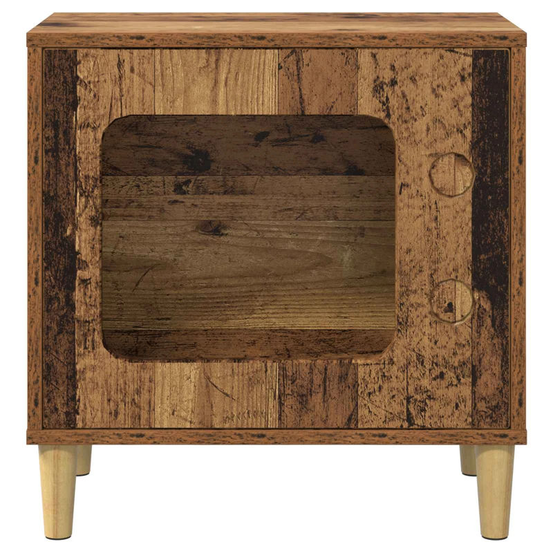 vidaXL Kaķu māja Vecs koks 51 x 30 x 52 cm Inženierijas koks