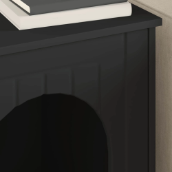 vidaXL Kaķu māja Melna 53 x 52 x 62 cm Inženierijas koks