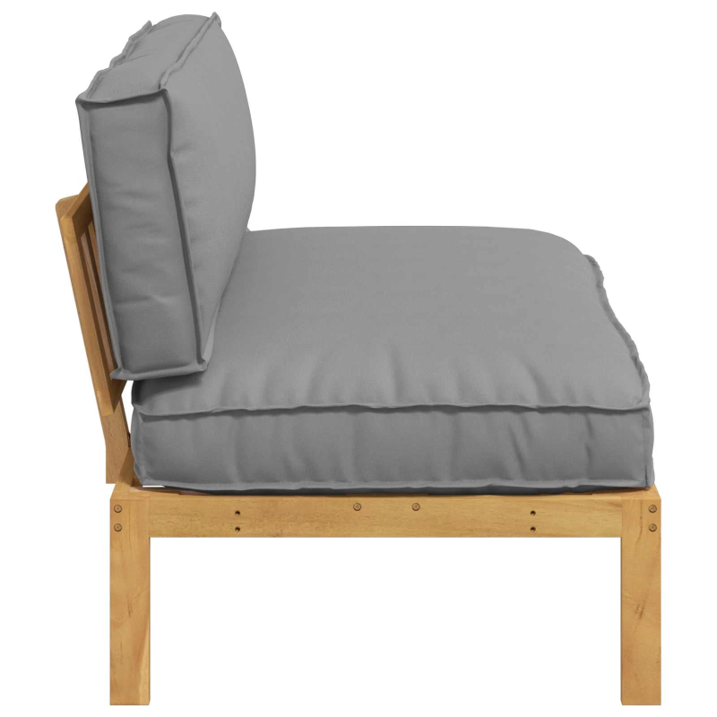 vidaXL Dīvānu komplekts Pelēka 120 x 80 x 69 cm Cietā akācijas koks