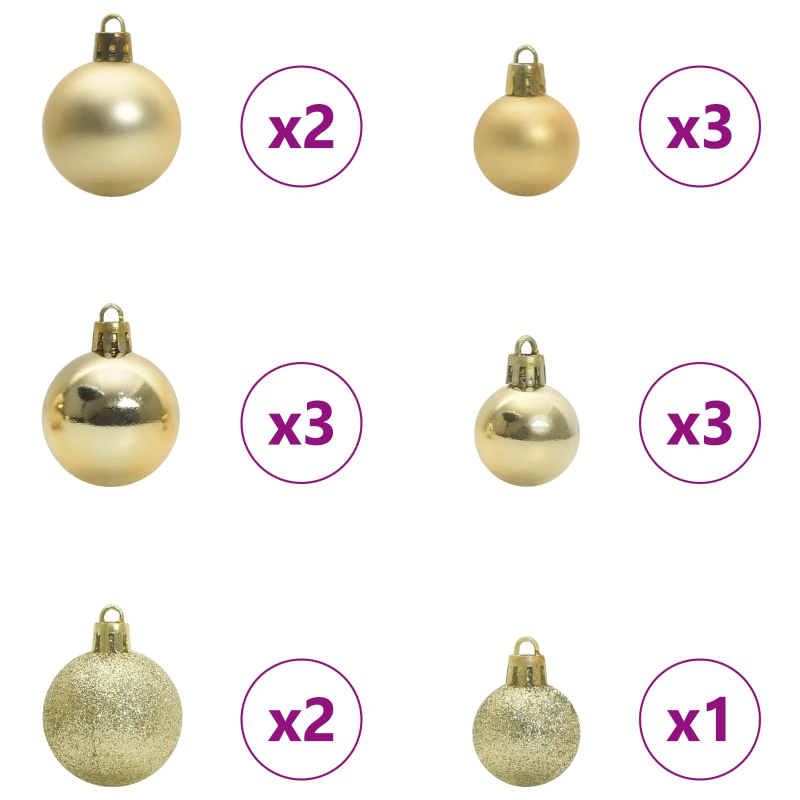 vidaXL Mākslīgā Ziemassvētku eglīte Balts 150 cm PVC un tērauds