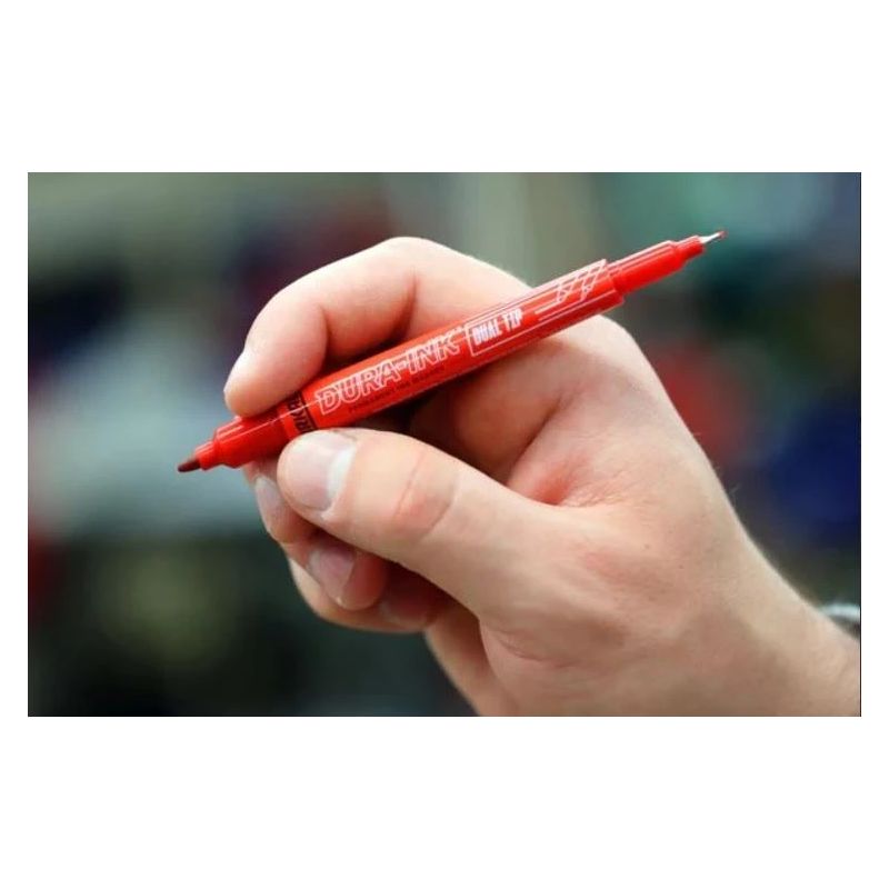 Marķieris dura-ink dualtip 0.8-1.5 sark.
