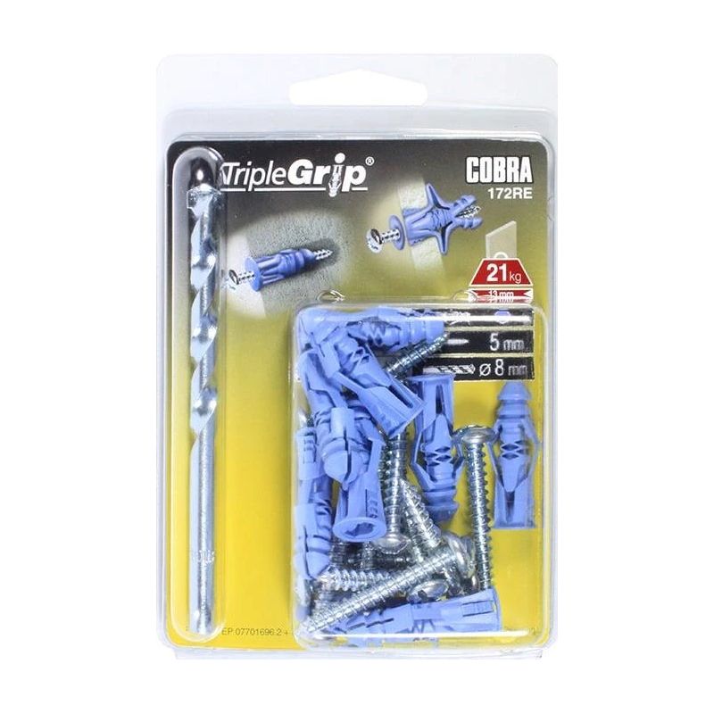 GKP skrūves. 5 x 32 mm. plastmasas. 10 gab.