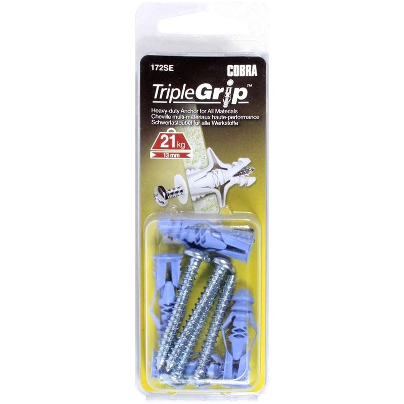 GKP skrūves. 5 x 32 mm. plastmasas. 4 gab.