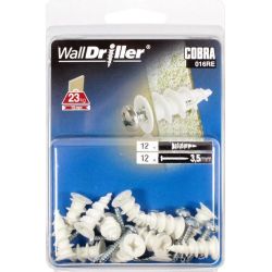 Ieskrūvējami GKP ievadi. 3,5 x 22 mm. nailona. 12 gab.