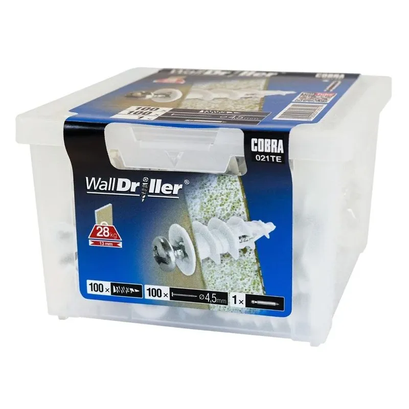 Kaļamie ieliktņi Cobra, paredzēts gk plāksnēm, 3.5 mm x 22 mm, 100 gab.