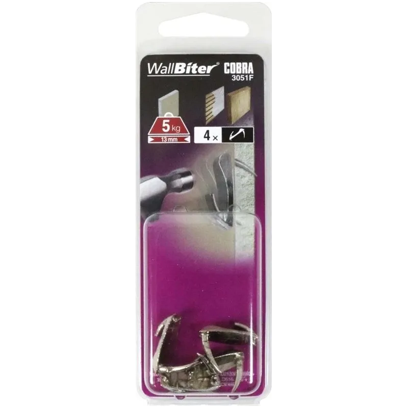 Ieskrūvējams āķis Cobra, āķa, 18 mm x 20 mm, 4 gab.