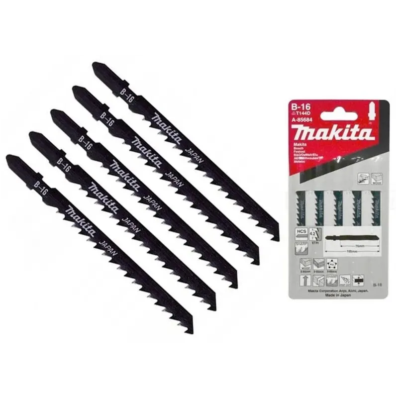 Zāģītis Makita Jigsawblade Wood 75mm, T144D, B16, 10 cm, 5 gab.