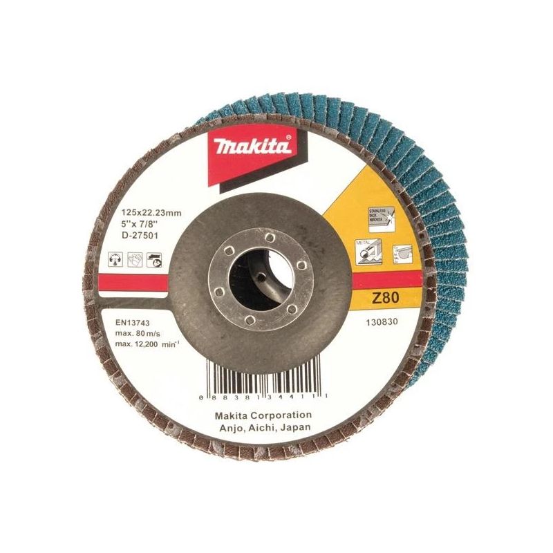 Slīpdisks lameļu 125mm k80 metālam inox