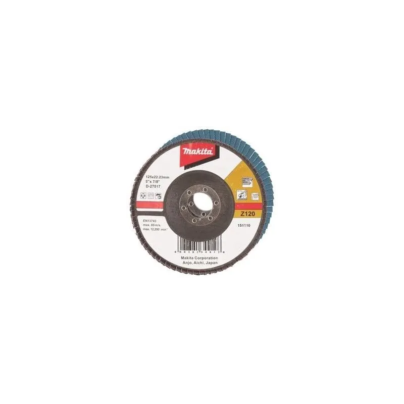 Flapdisc 125mm grit 120 rst zirkoniumalu