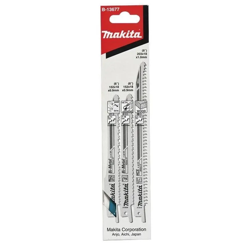 Zāģīšu komplekts Makita B-13677, 20.3 cm, 3 gab.