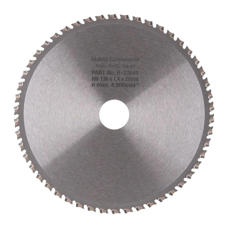 Griešanas disks metālam Makita, 136x1.4x20.0 mm, Z50, -15°