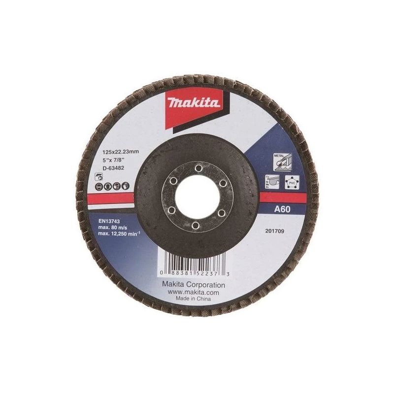 Ziedlapu slīpēšanas disks Makita D-63482 125x22.23mm 60
