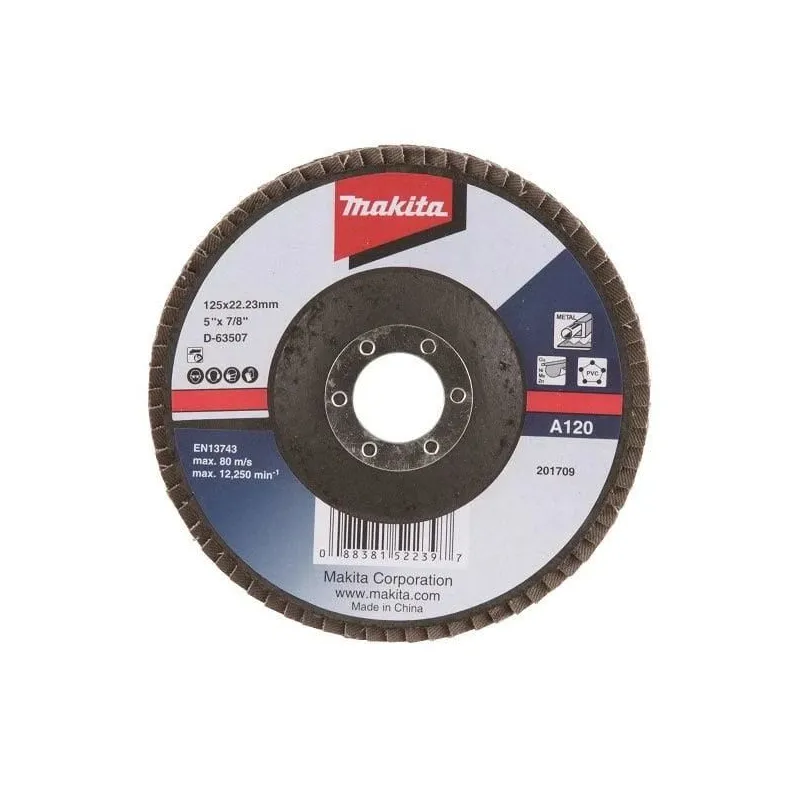 Kroonlehine lihvimisketas Makita D-63507, 125 mm x 22.23 mm