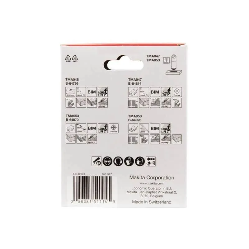 Uzgaļu komplekts Makita B-67480, 4 gab.