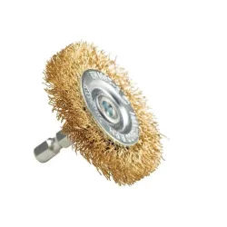 Wire wheel brush ,brass coated,