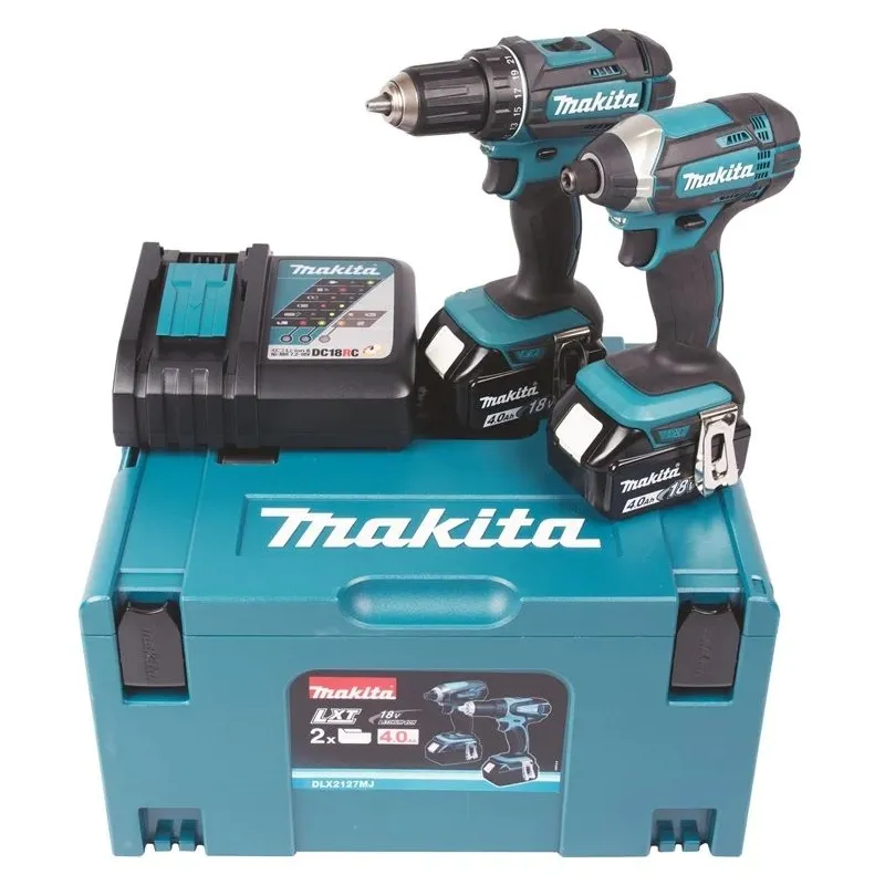 Akumulatora instrumentu komplekts ar bateriju Makita DLX2127MJ, 18 V, 4 Ah