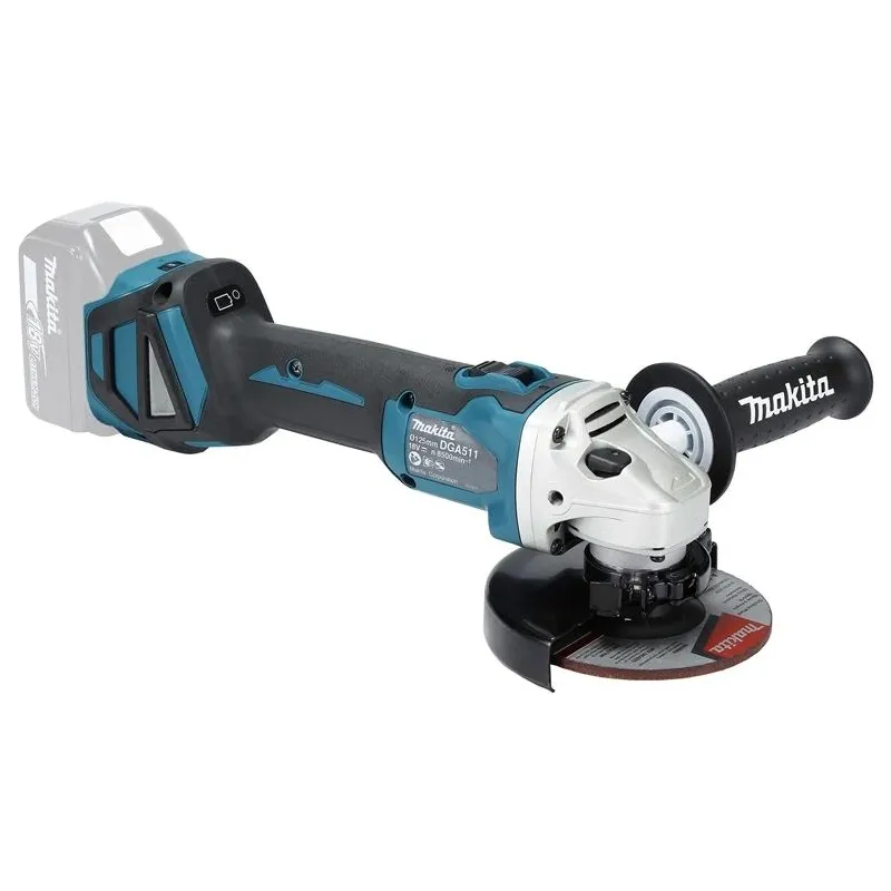 Bezvadu leņķa slīpmašīna Makita DGA511Z, 18 V