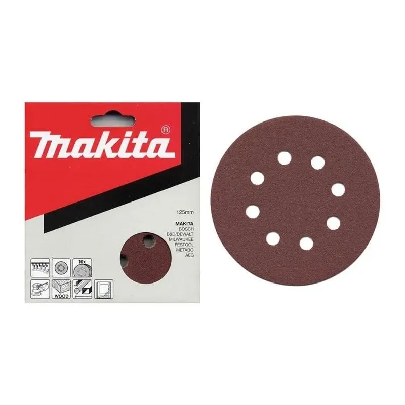 Slīpēšanas loksne Makita P-43583, 180, DIA 12.5 cm, 10 gab.