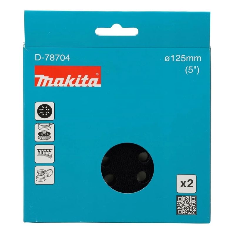 Slīpēšanas spilventiņš Makita 125mm 2 gab D-78704