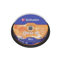 DISKI DVD-R 4.7 GB 16X 10 gab. APAĻA KASTĪTE ,VERBATIM,
