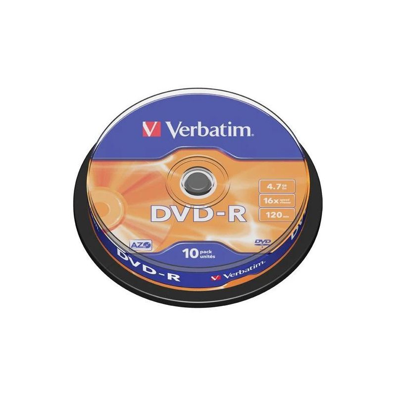 Disks dvd-r 4.7gb 16x cake 10 verbatim