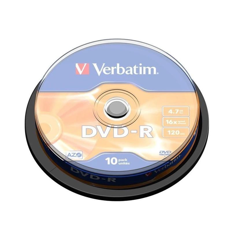 Disks dvd-r 4.7gb 16x cake 10 verbatim
