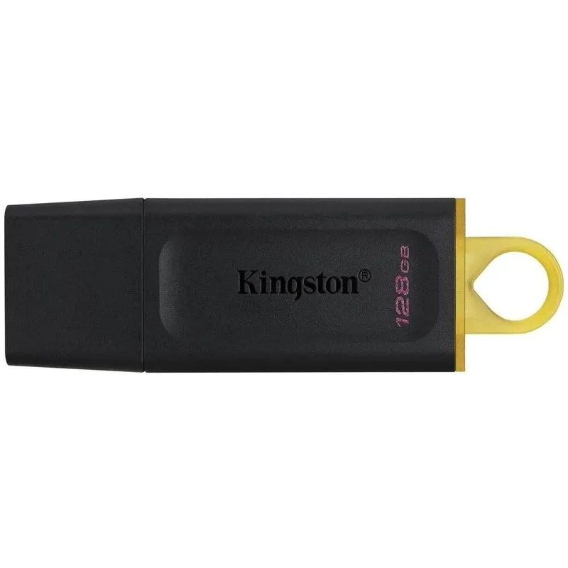 USB atmintinė Kingston DataTraveler Exodia, juoda sp.-geltona sp., 128 GB