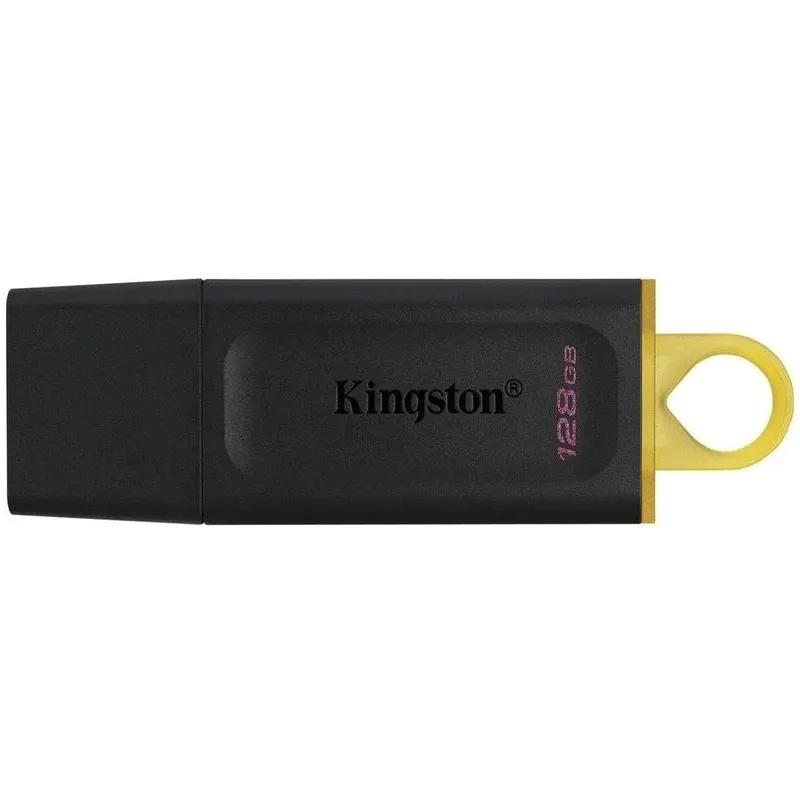 USB atmintinė Kingston DataTraveler Exodia, juoda sp.-geltona sp., 128 GB