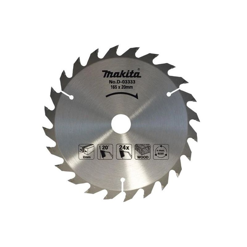 Zāģripa kokam 165x20x24t makita