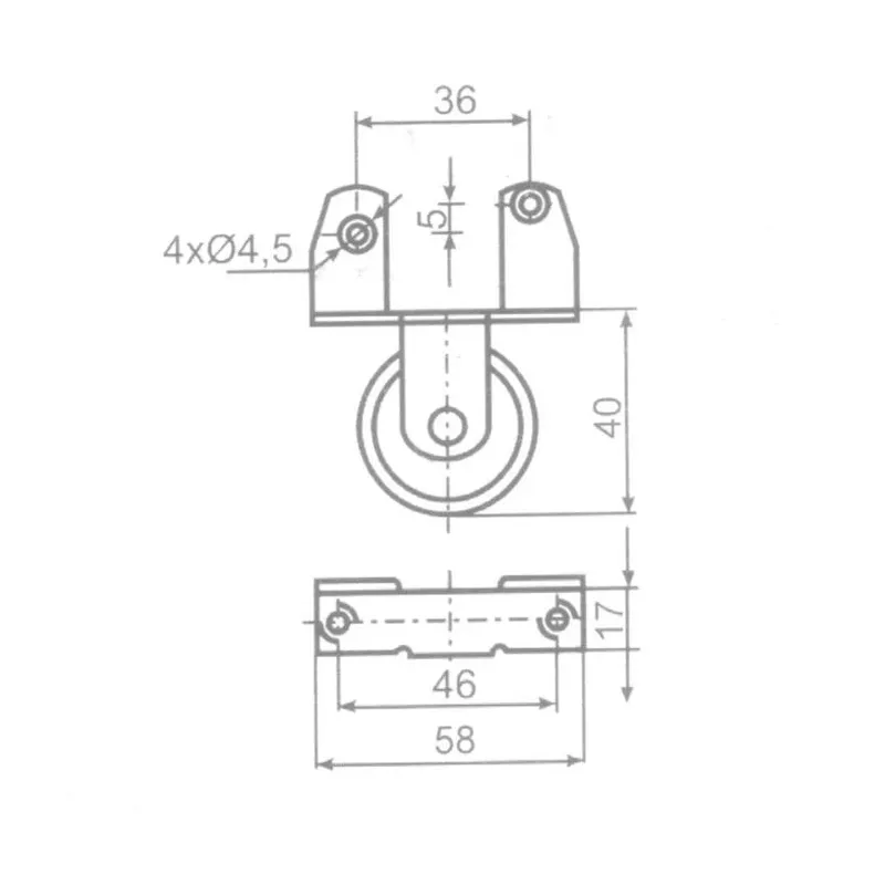 Ritenis Rejs WB05.0303.08.061, 5.8 cm x 1.7 cm x 6.5 cm, DIA 3.5 cm, melna krās.-pelēka krās.